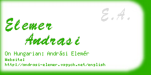 elemer andrasi business card