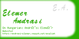 elemer andrasi business card